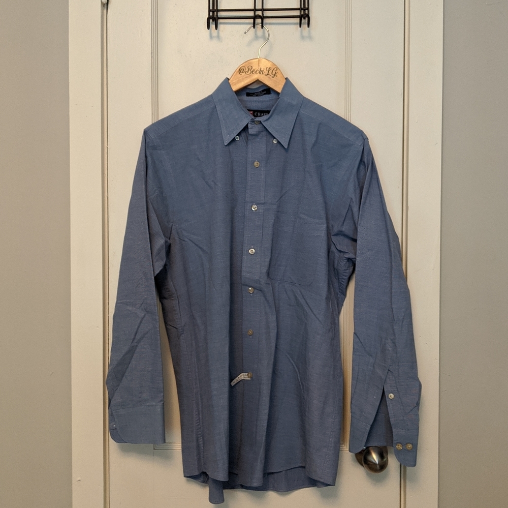 Chaps Blue Dress Shirt for Men
